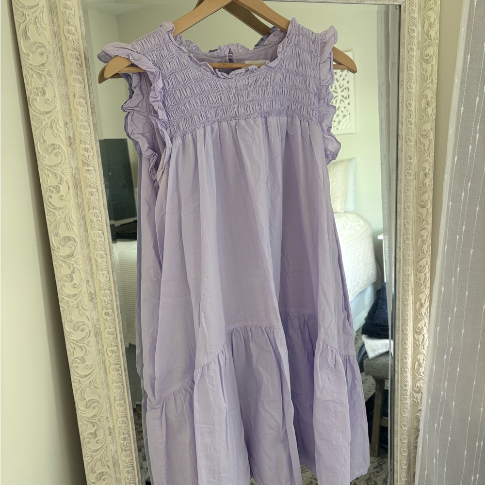 &Merci Women’s Lilac Smocking Ruffle Dress